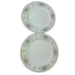 Vintage Wade Fine China Diane Japan 10.25" Set of 2 Dinner Plates Porcelain‎